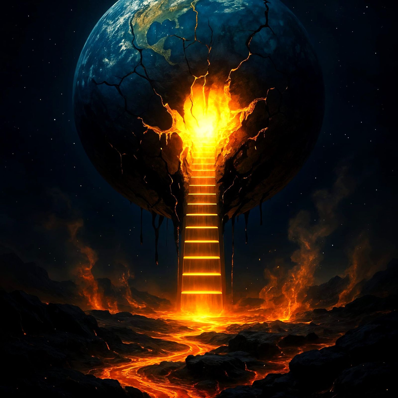 Molten Earth Gateway to Cosmic Rebirth