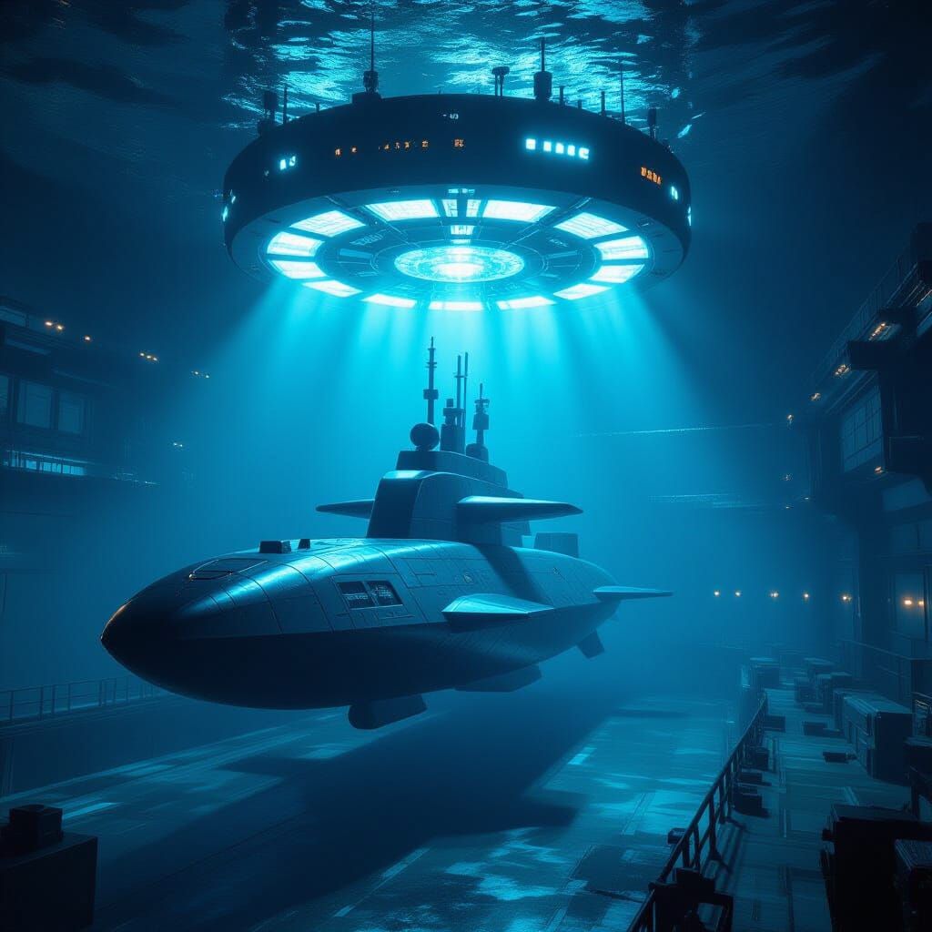 Colossal Military Power Station Above IDF Submarine