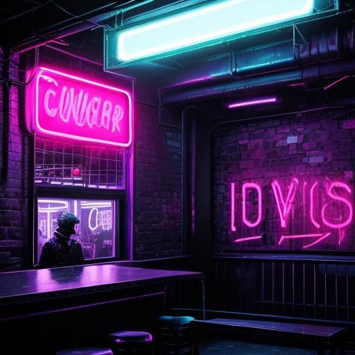 Punk Rock Monsters in Neon-Lit Impasto Style
