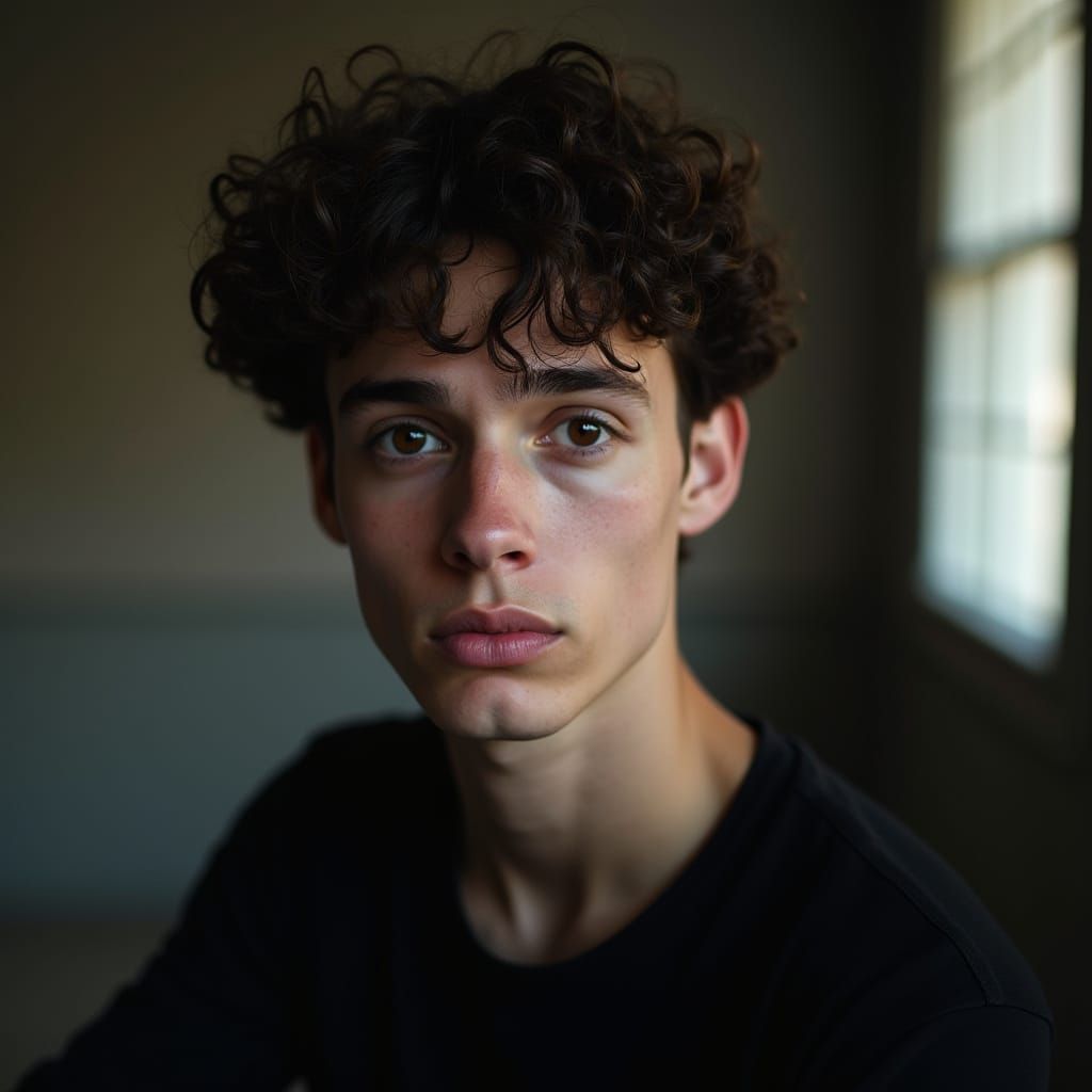 Man With Coffee-Toned Skin and Expressive Eyes