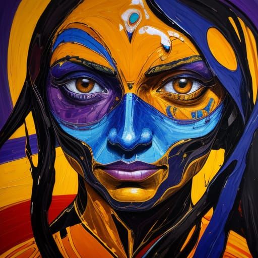 Elder's Face Transforms into Geometric Abstraction in Vibran...