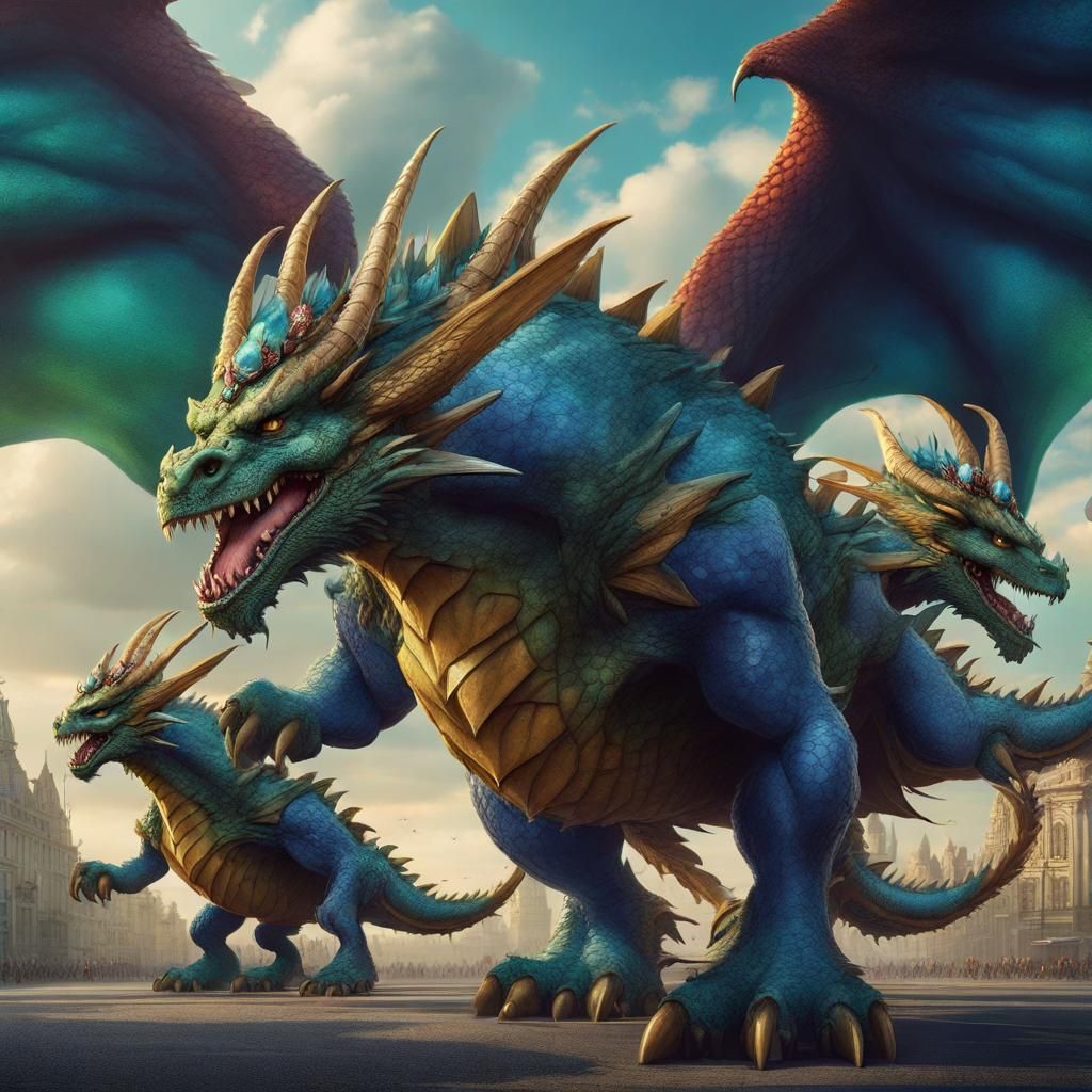 Three-Headed Dragons on Roller Skates: Fantasy Concept Art