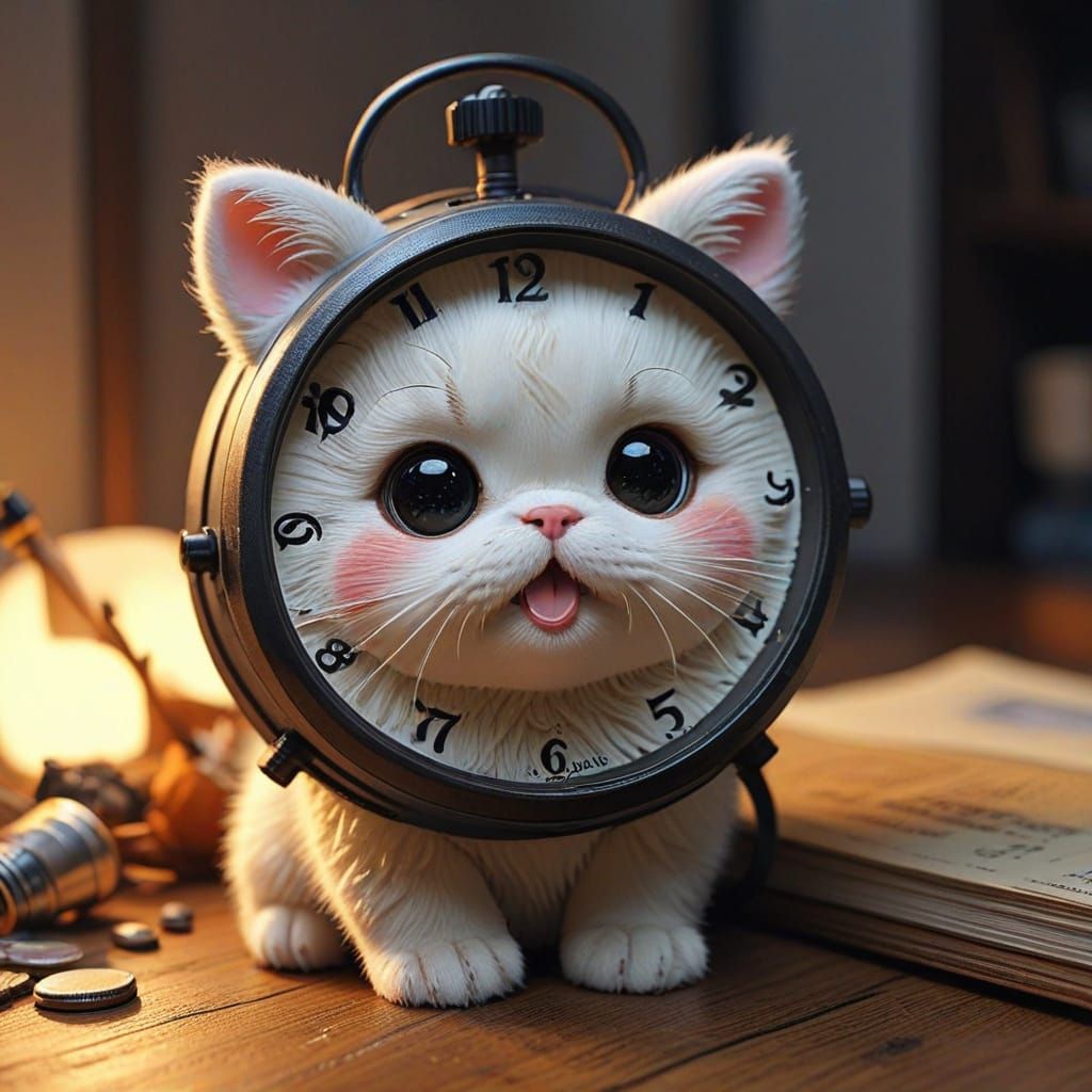 Cute Hour Art in Vibrant Pastel Colors