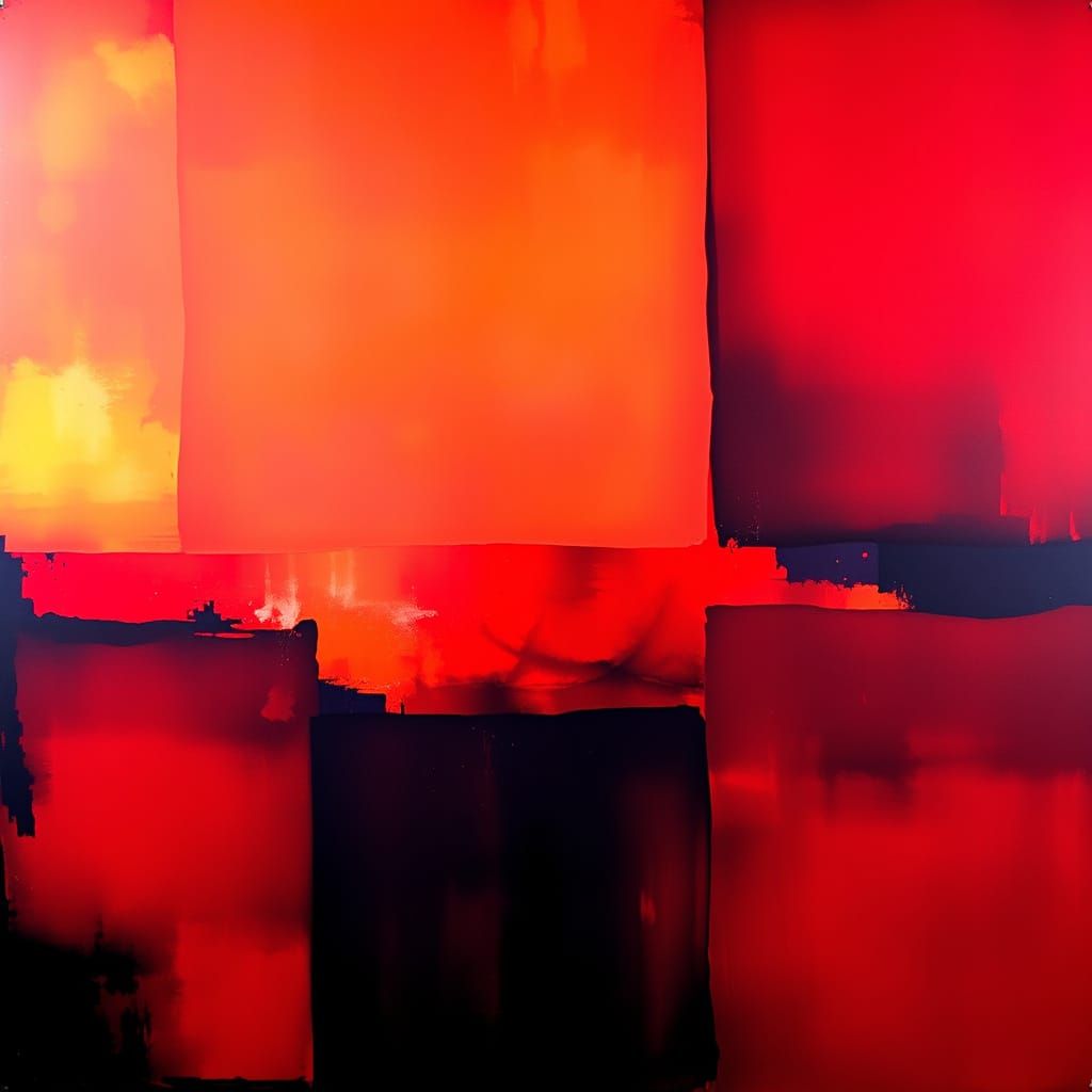 Abstract Color Fields Evoke Emotion in Rothko Style