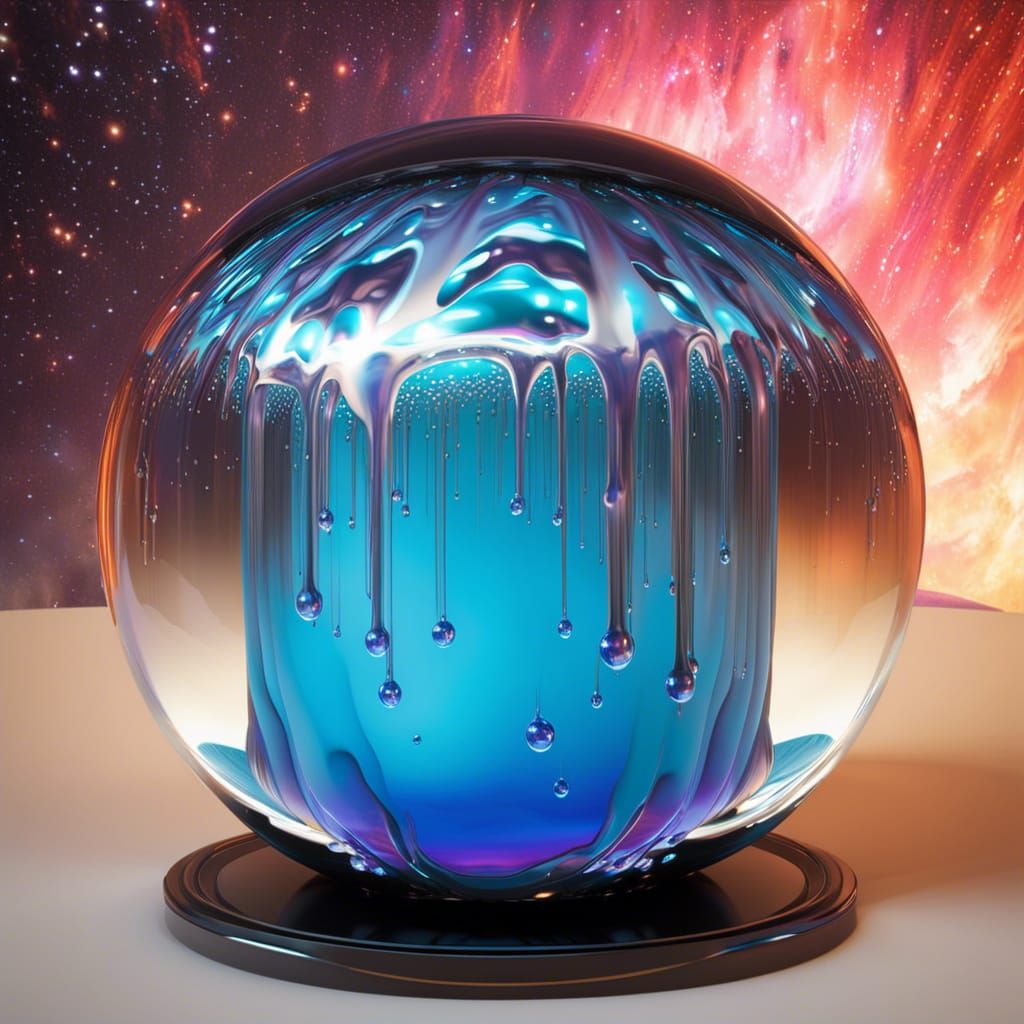 Nebula in Glass Orb, Unreal Engine Render