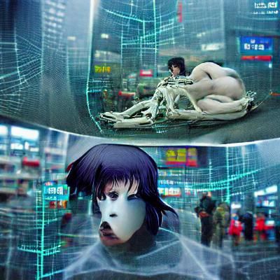 Ghost in the Shell Inspired AI Art