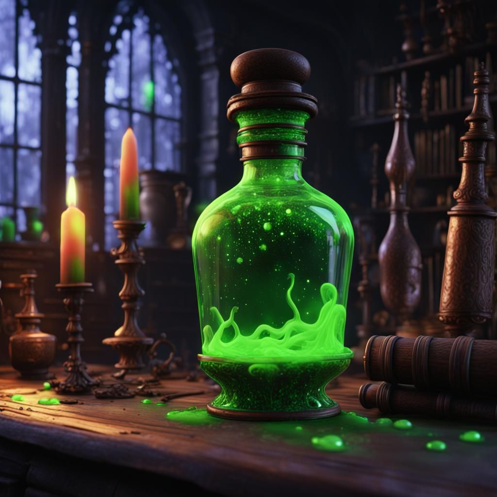 Ornate Magic Potion Bottle in Witch's House