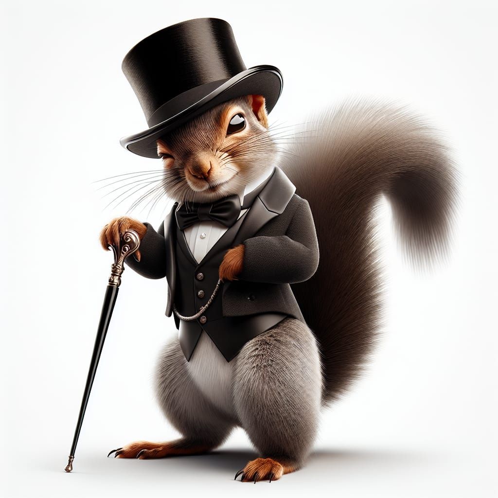 Squirrel as Rhett Butler in 1860s Fashion