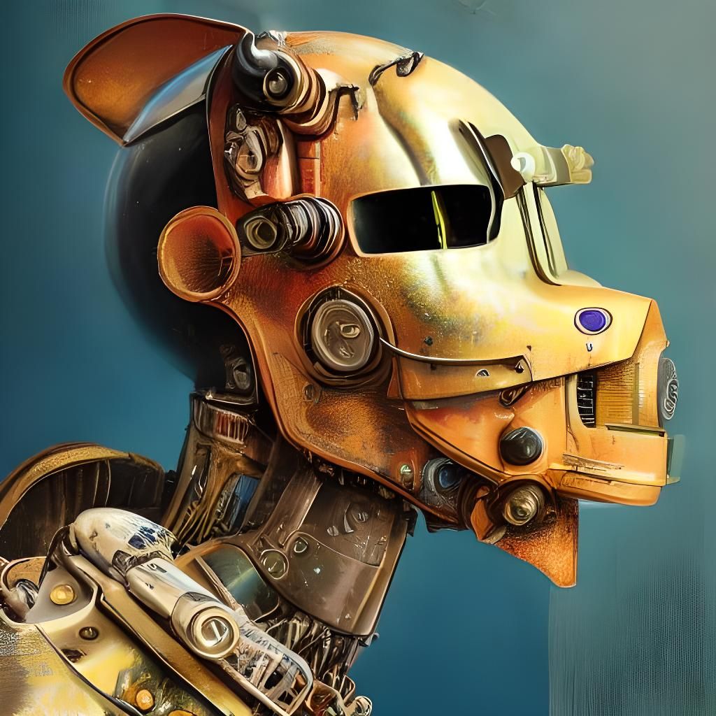 Steampunk Mecha Girl in Postapocalyptic Istanbul