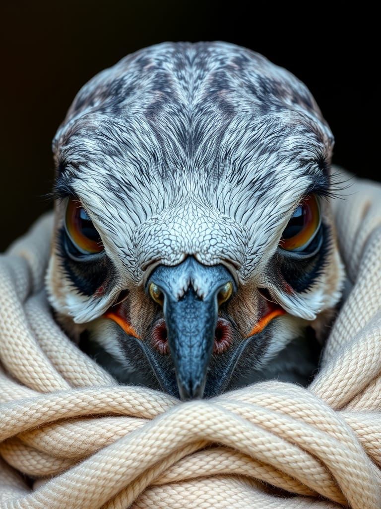 Distressed Green Eye in a Weathered Cloth Wrap