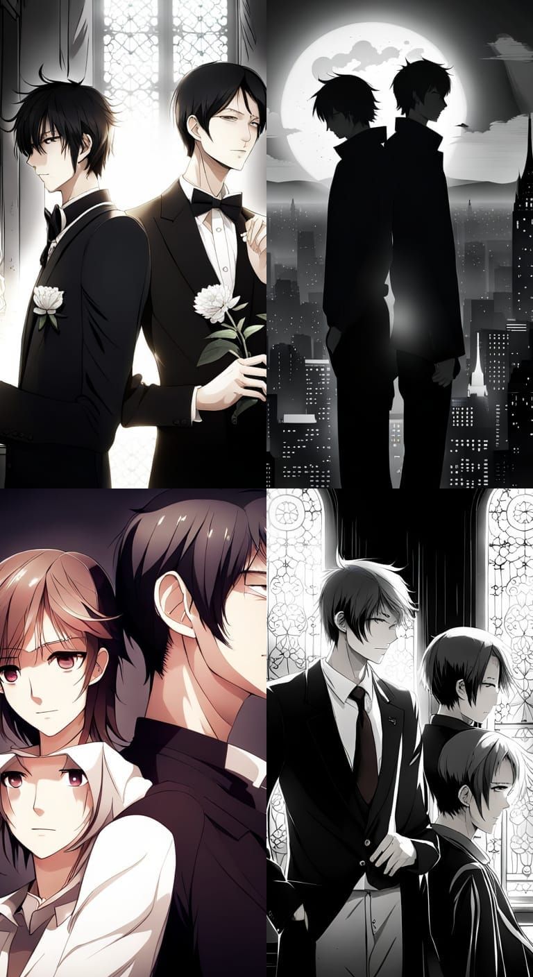 Marriage of Saints in Backlit Midnight Tones