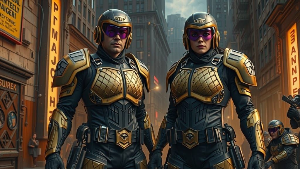 Judge Dredd and Cassandra Anderson Stand Tall in Mega City O...