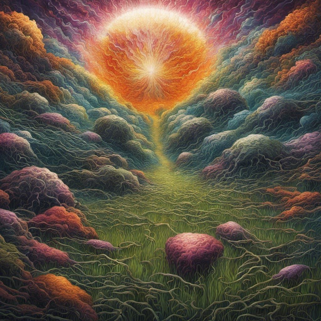 Psychedelic Neuron Network of Genius Thought