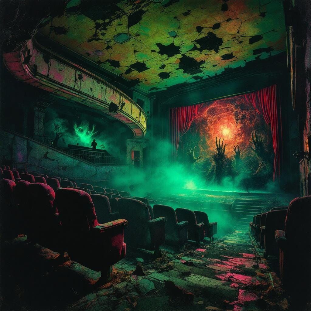 Haunted 1930s Theater with Demonic Presence