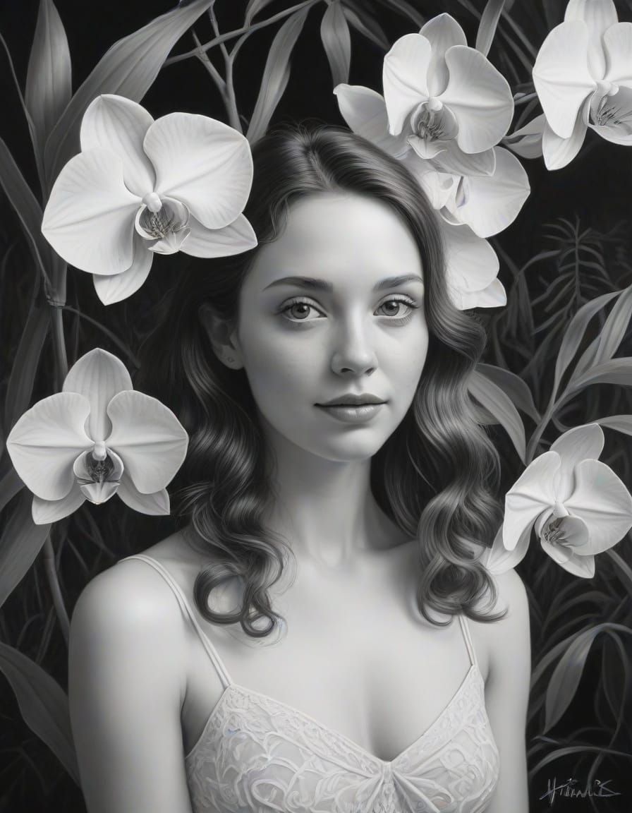 Romantic Spirit in a Vibrant Orchid Haven