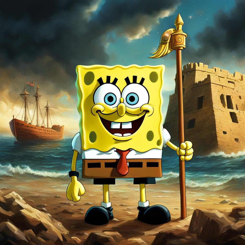 Spongebob as Odysseus in Trojan War