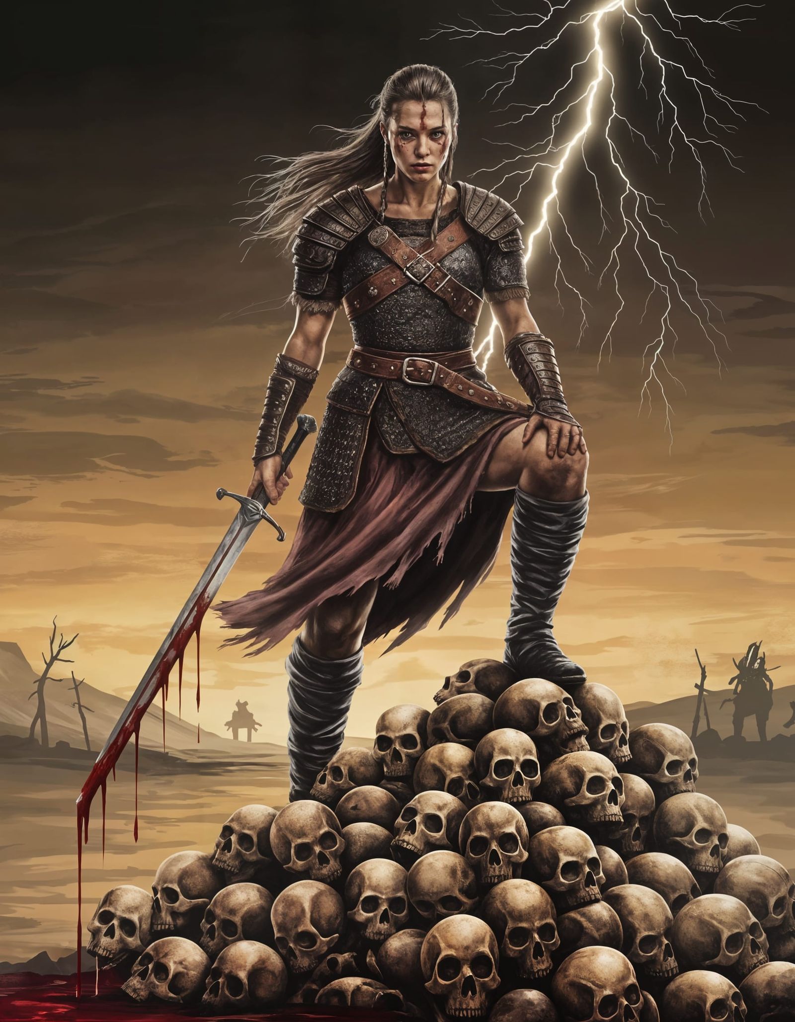 Viking Warrior Queen on Skull Mountain
