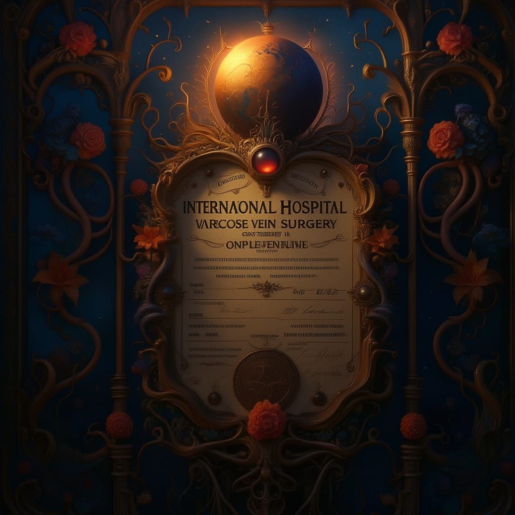 Fantasy Concept Art Of Ornate Hospital Certificate