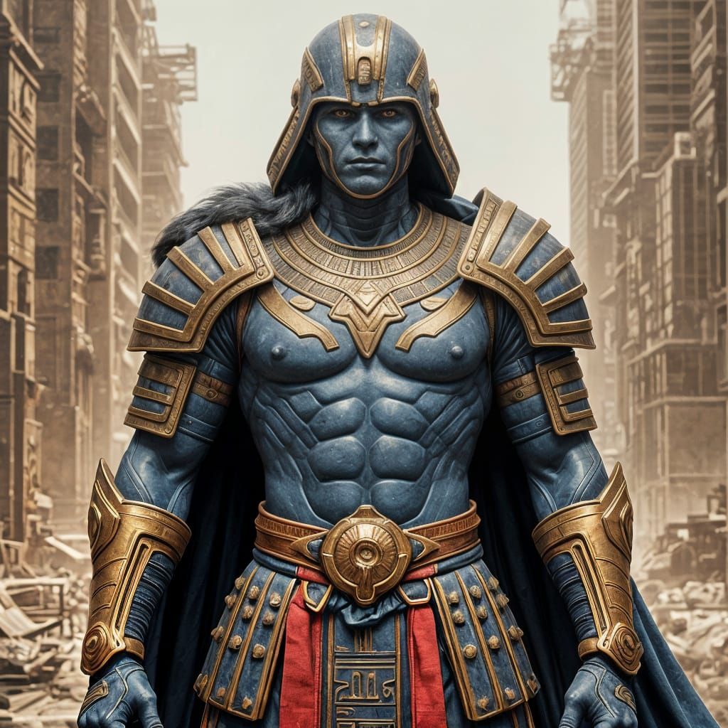 Cyberpunk Samurai Overlooking Futuristic Cityscape