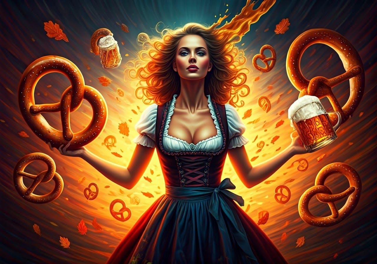 Oktoberfest Dreamscape in Surrealist Style