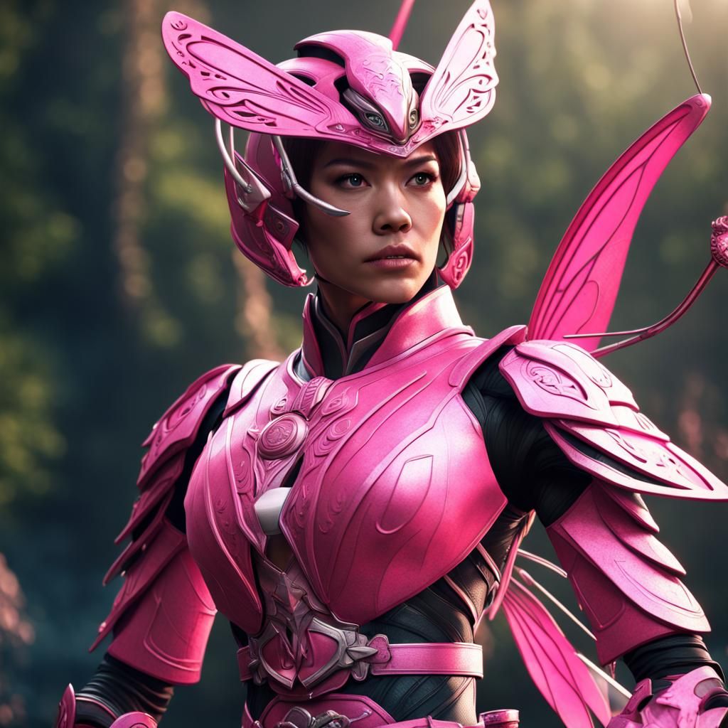 Pink Butterfly Samurai Power Ranger Art