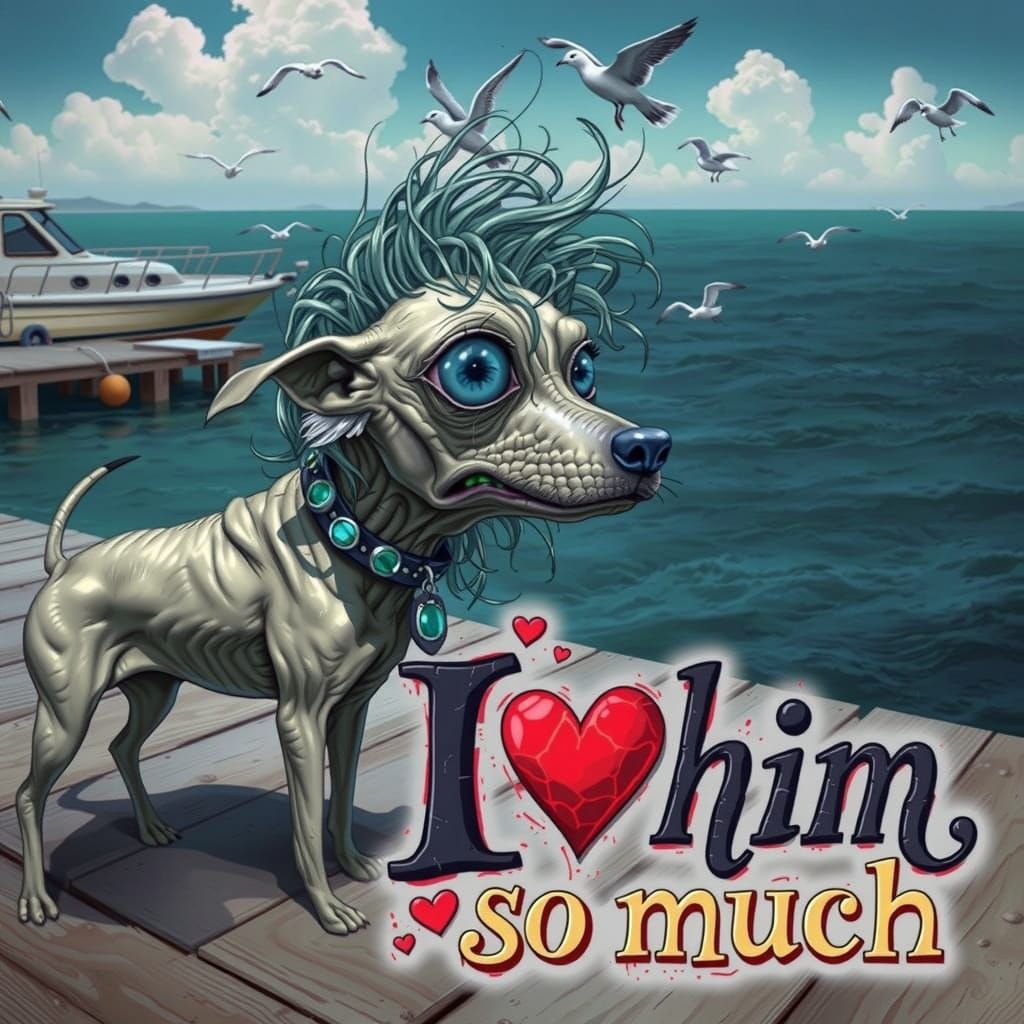 A scrawny, wrinkled, hairless beige dog with a long thin sno...