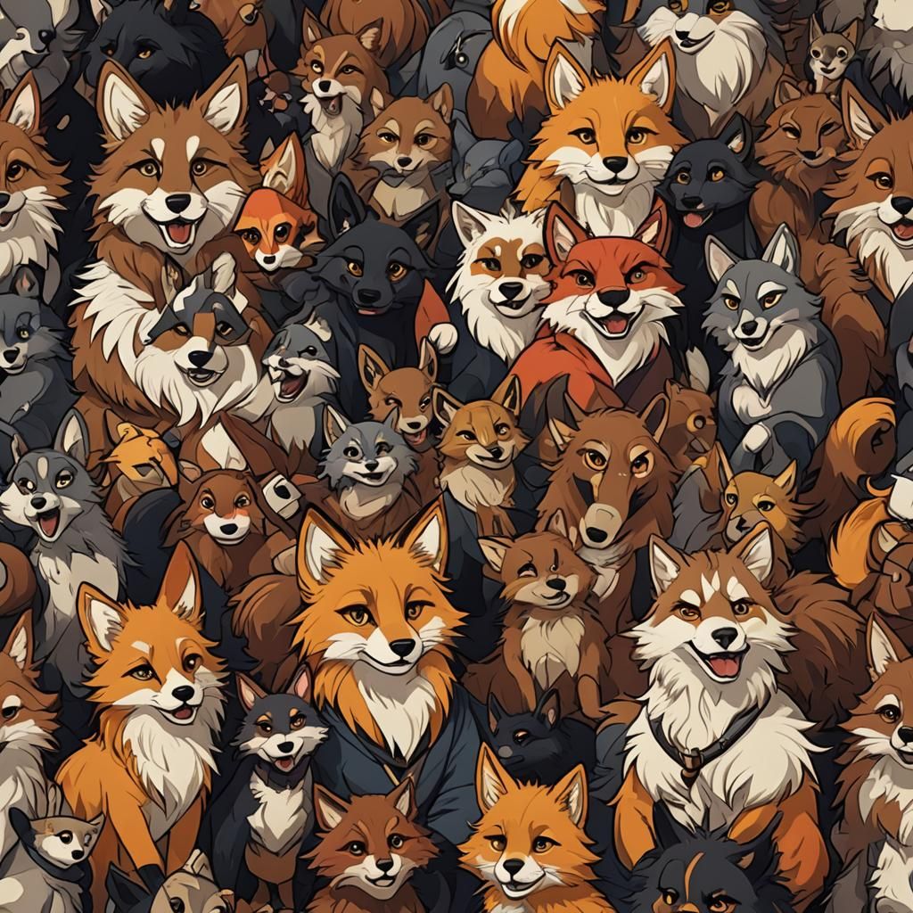 Vibrant Furry Art Illustration