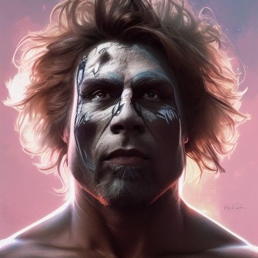 Hyperdetailed Portrait of an Ultimate Warrior in 8k