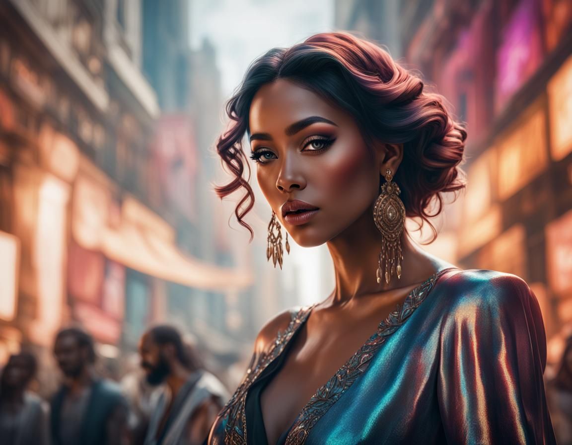 Charismatic Singer Photoshoot in Dynamic Lighting