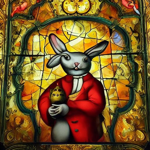 Rabbi Rabbit: A Baroque Surrealist Illustration