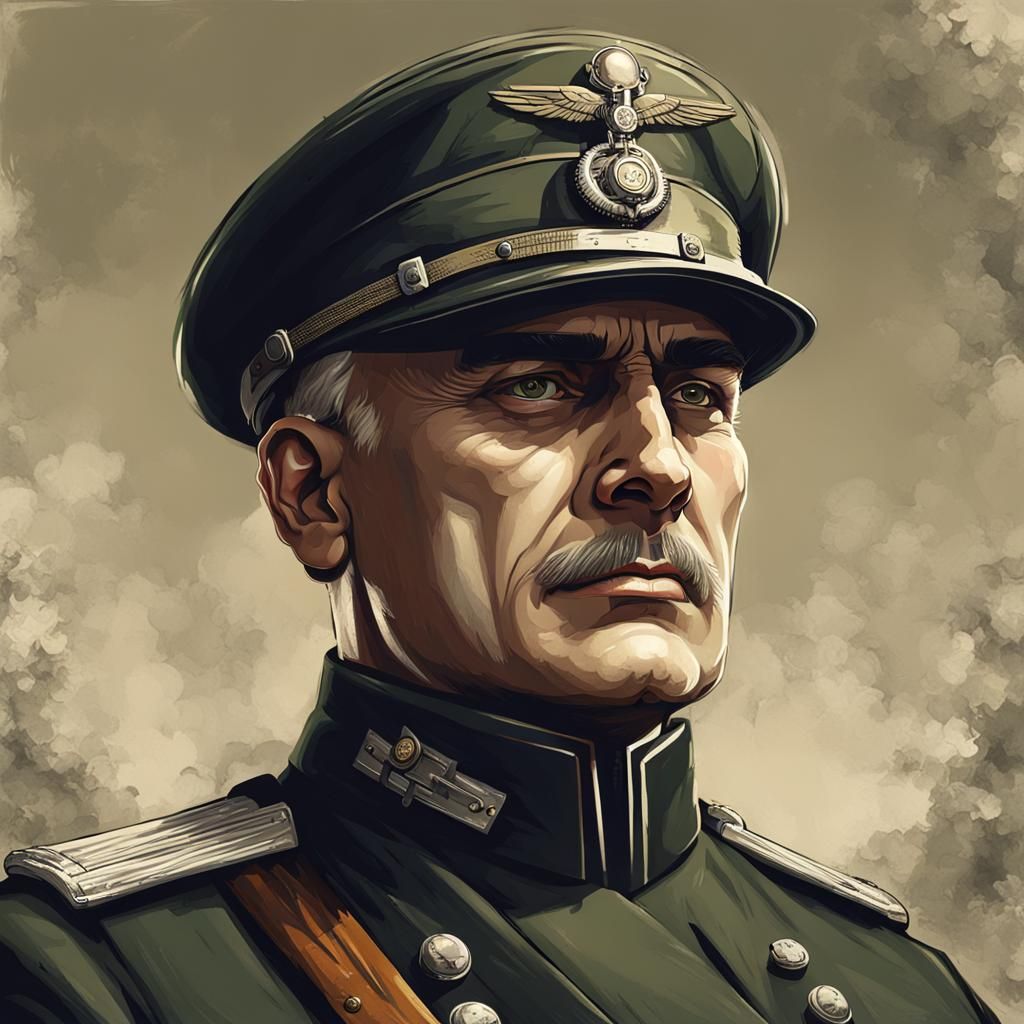 Dieselpunk Military Officer Portrait
