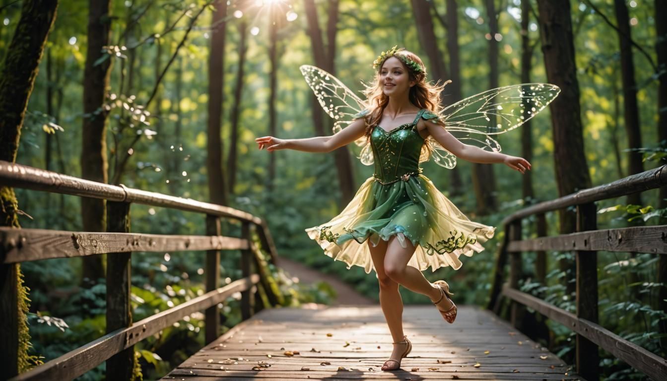 Enchanting Fairy Dance in Forest: Professional Photography