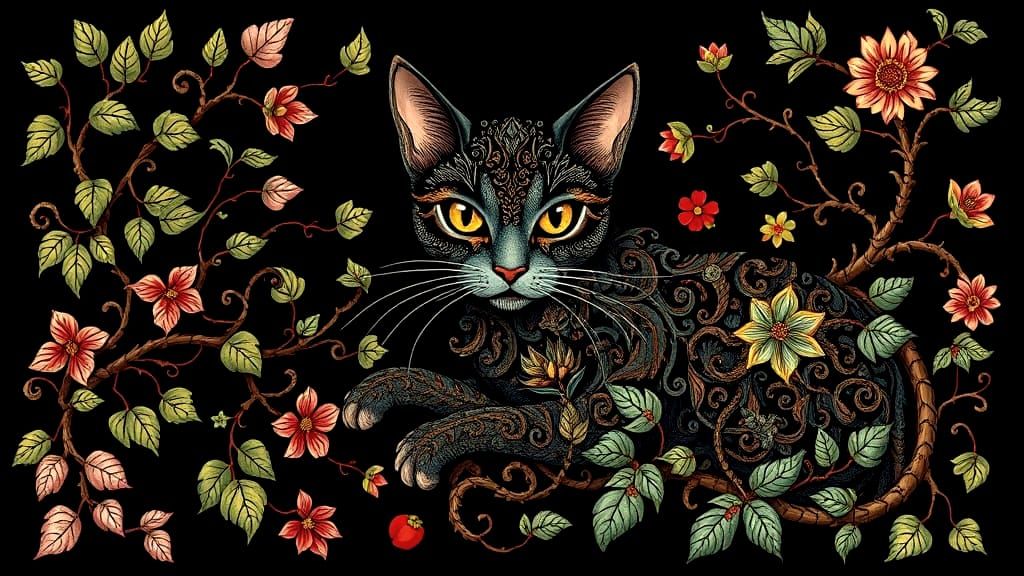 Medieval Feline Illuminations