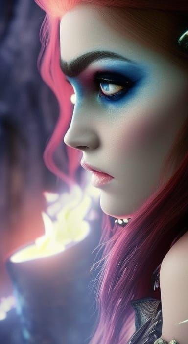 Animated Zombie Fairy Princess in a Gothic Style