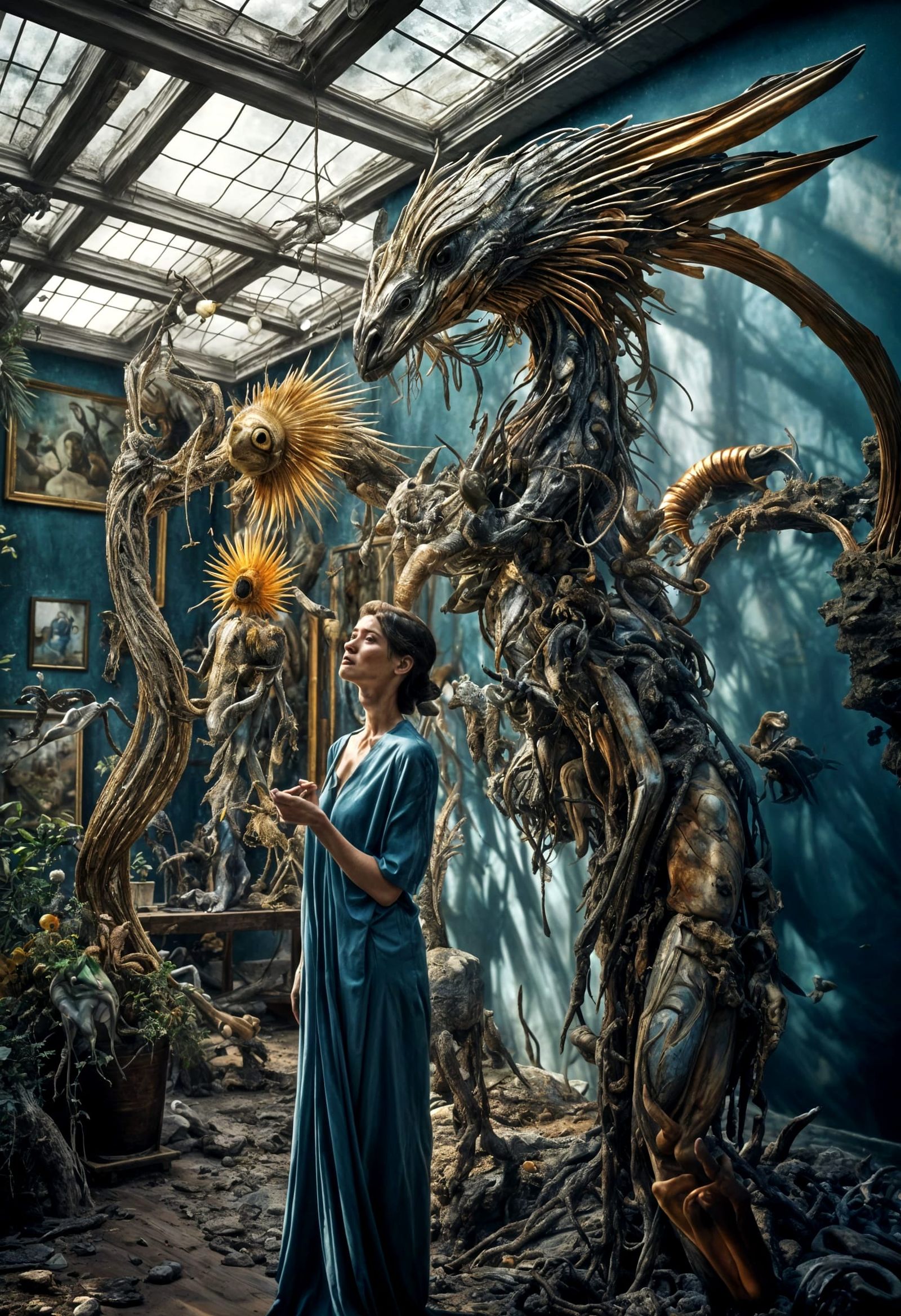 Surreal Exotic Aliens in Hyperrealistic 3D Render