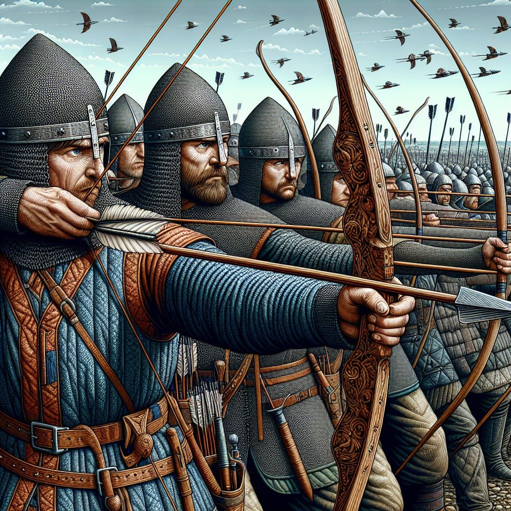 English Longbowmen at Hastings: Hyperdetailed HDR Depiction