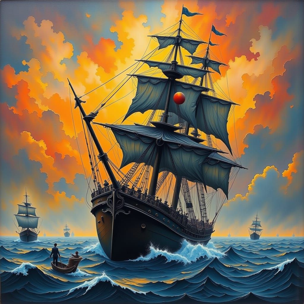 Ship on the Sea: Dynamic Seascape