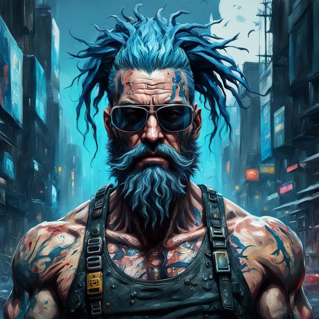 Cyberpunk Cannibal Queen: Grotesque Gothic Impressionist Por...