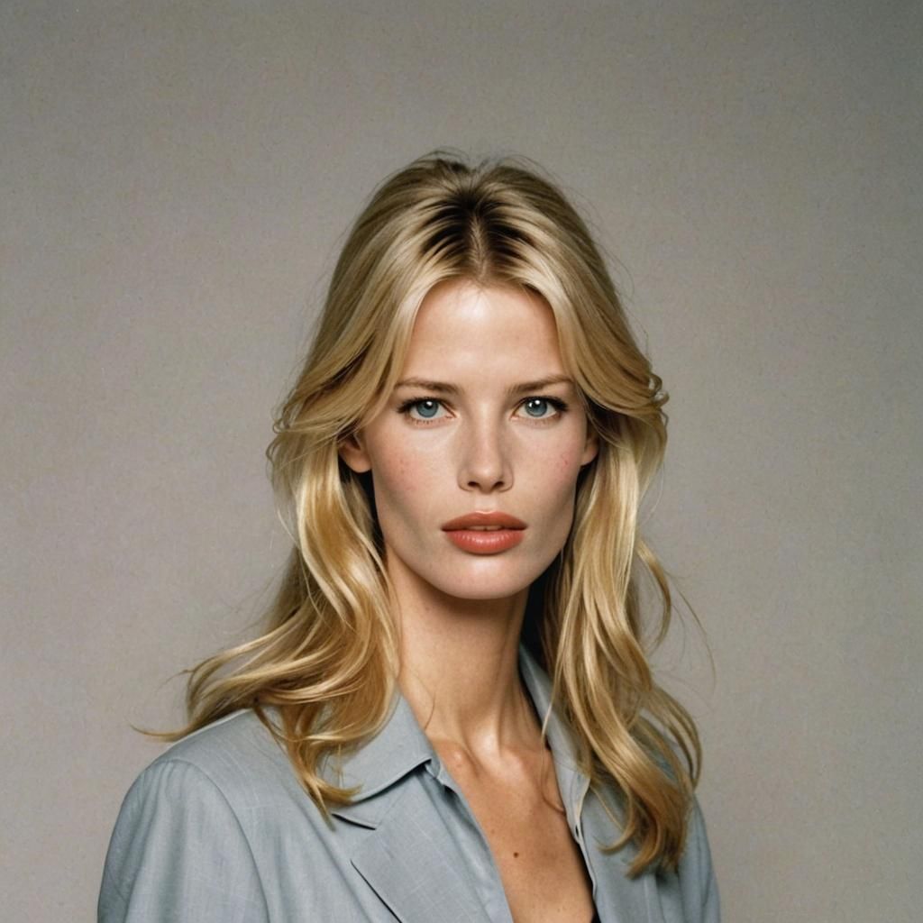 Claudia Schiffer Supermodel Portrait: 1990s Fashion
