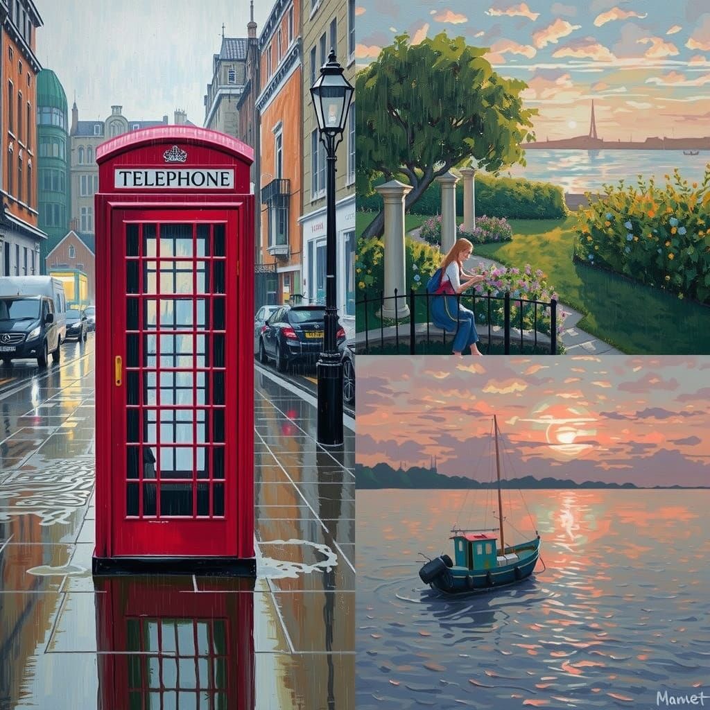 London Landscapes in Impressionistic Style