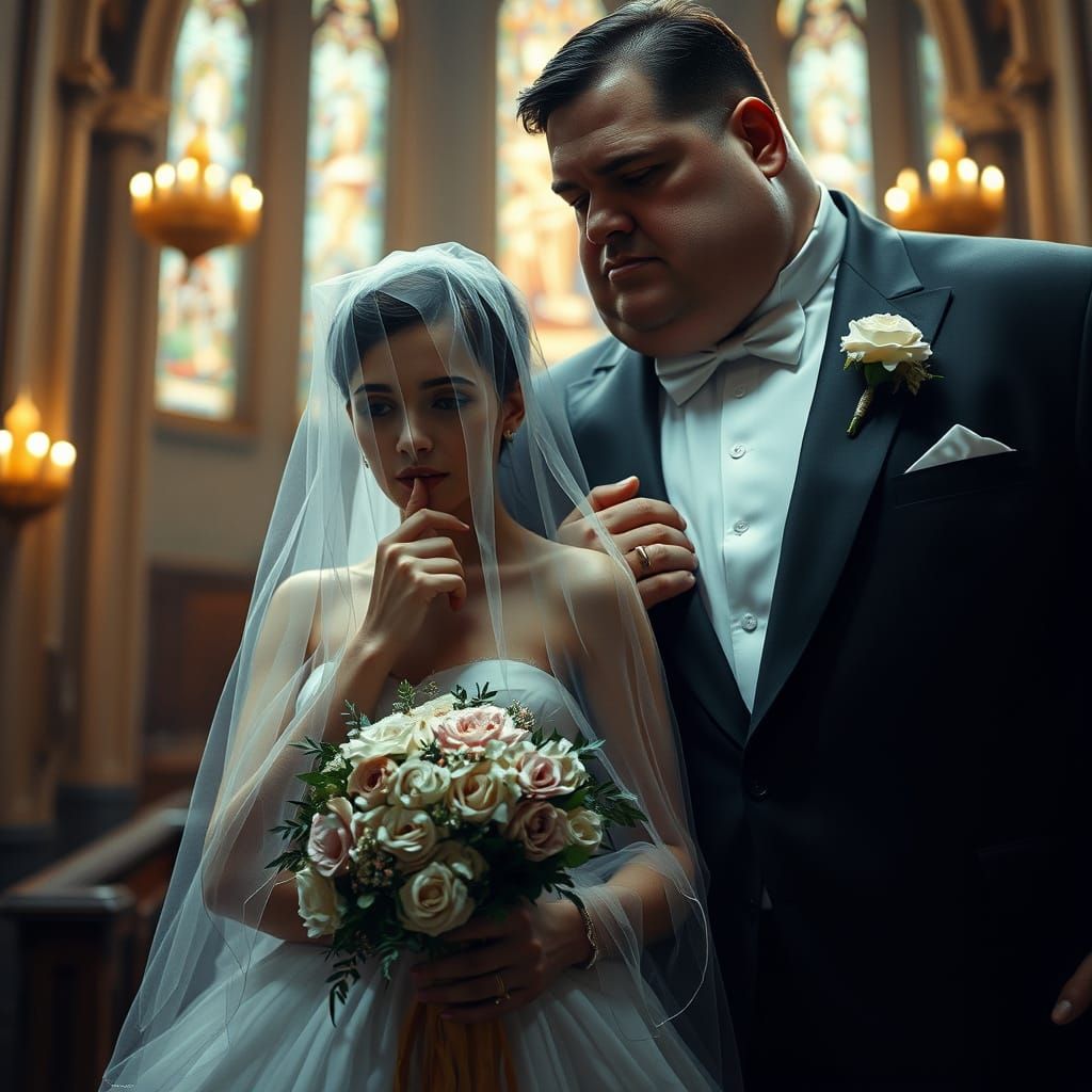 Bride's Emotional Wedding Day in Moody Cinematic Light