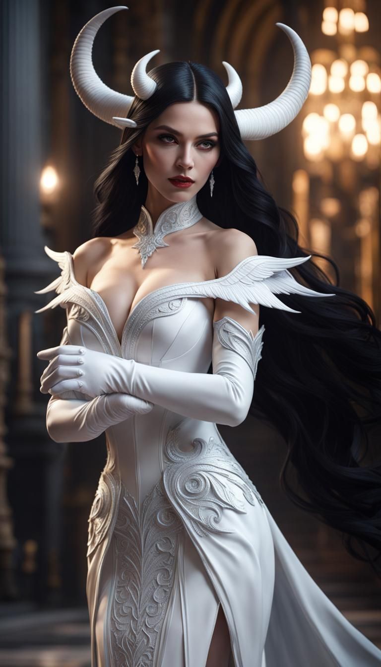 Hyperdetailed Demon Girl Portrait in Unreal Engine 5