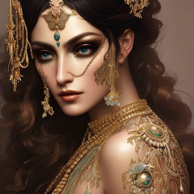 Encanto Goddess Portrait in Hyperdetailed Fantasy Art