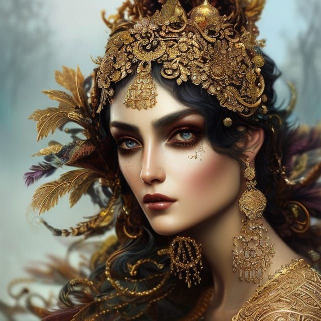 Encanto Goddess Portrait in Digital Art Style