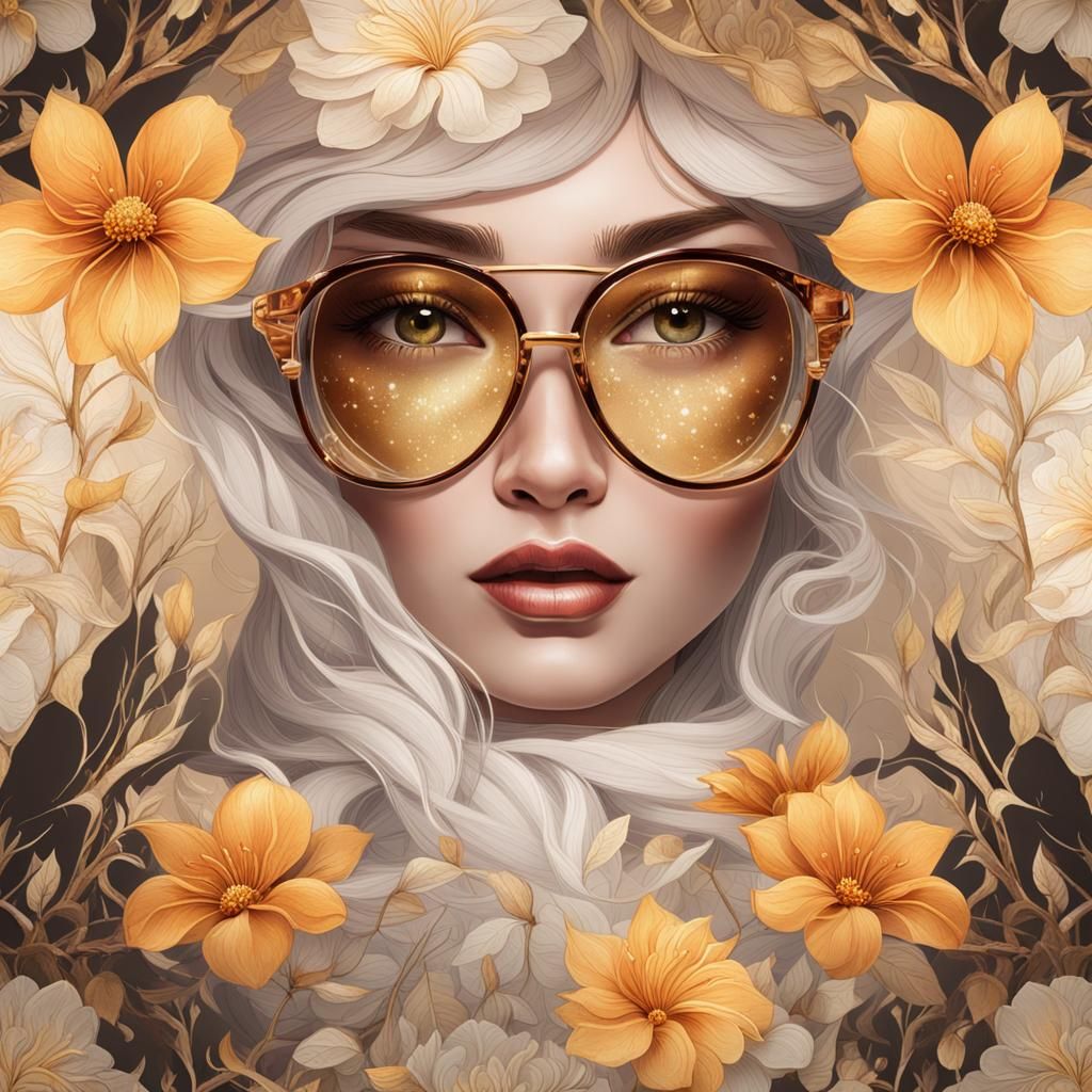 Floral Eye Portrait with Dramatic Lighting