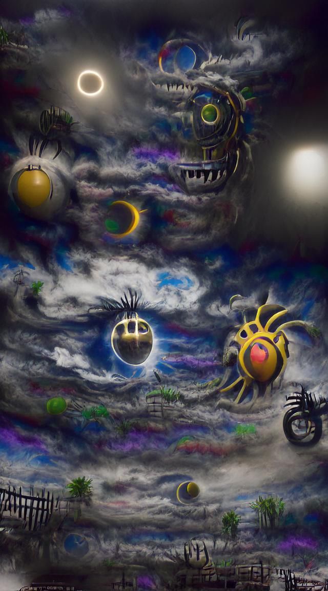Animatronic Horror in Tim Burton Hyperrealism Style