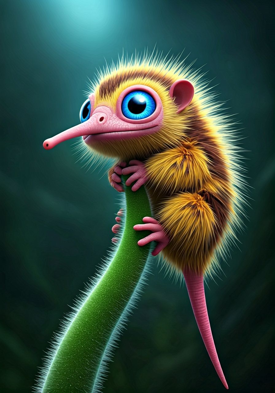 Adorable Alien Creature with Dragonfly Wings