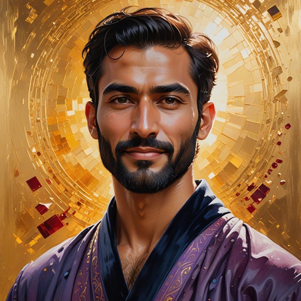 Ethereal Prince in Burgundy Velvet