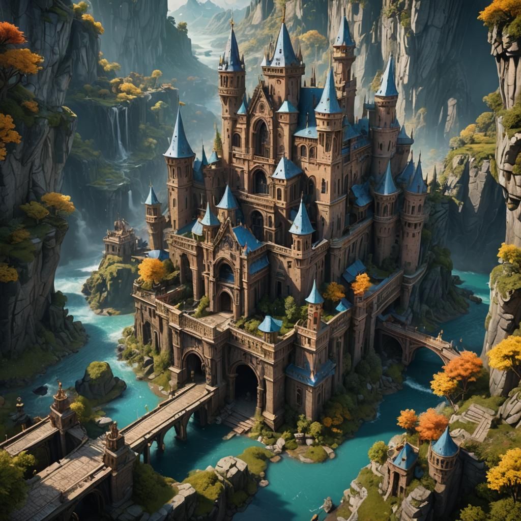 Fantastical Castle Concept Art in Deep Color