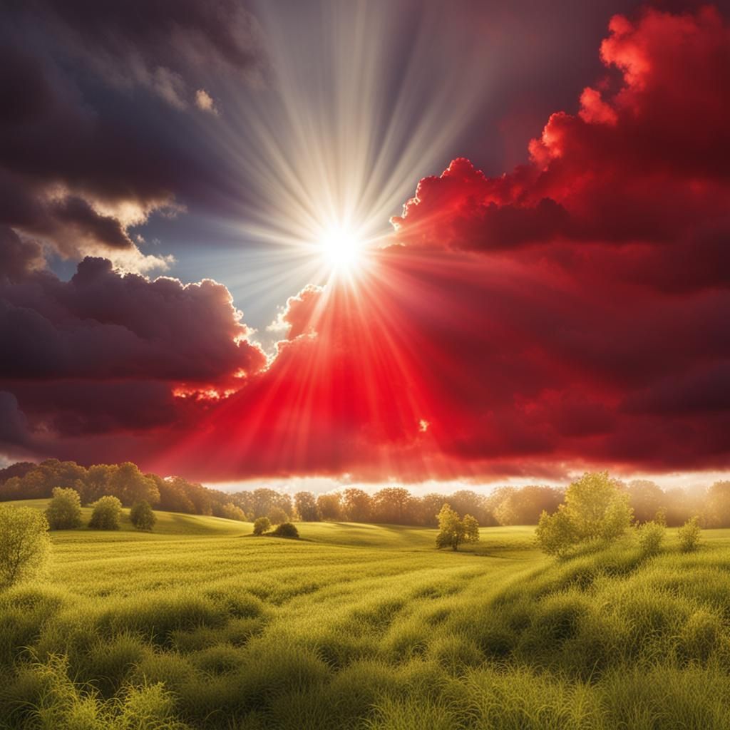 Divine Sunshine Illuminates Ethereal Cloudscape